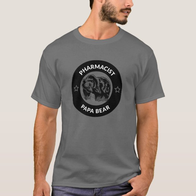 Camiseta Farmacéutico personalizado Papa Bear (Anverso)