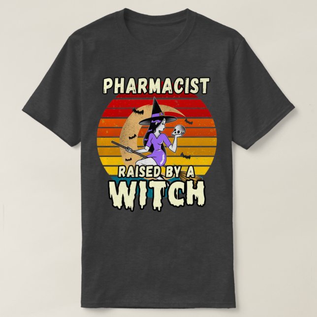 CAMISETA FARMACÉUTICO PLANTEADO POR UN DISEÑO DE BALLOWEEN  (Diseño del anverso)