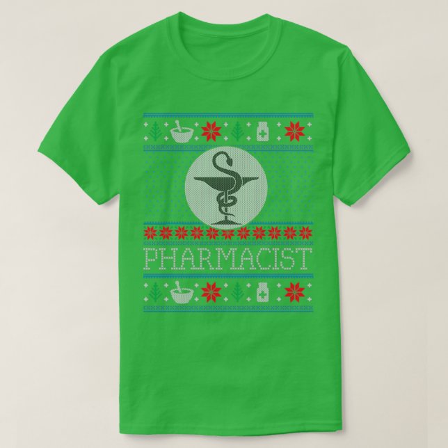 Camiseta Farmacéutico Student Technist Pharmacist Ugly Chri (Diseño del anverso)