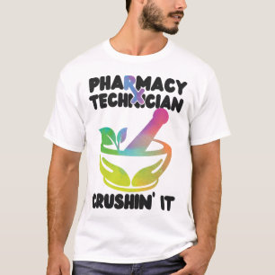 Camiseta Farmacéutico Técnico De La Farmacia Aplastándolo