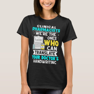 Camiseta Farmacéuticos Clínicos Traducir la mano de su Médi