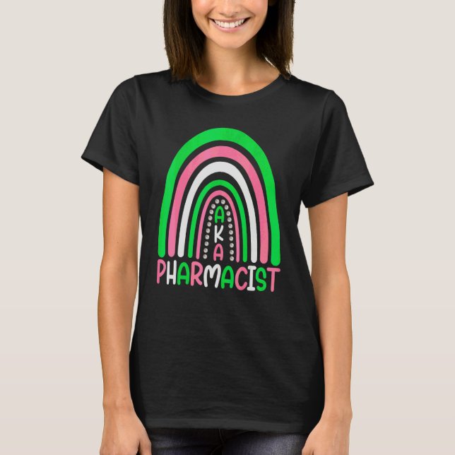 Camiseta Farmacéuticos Cute Rainbow Aka Farmacéutico (Anverso)