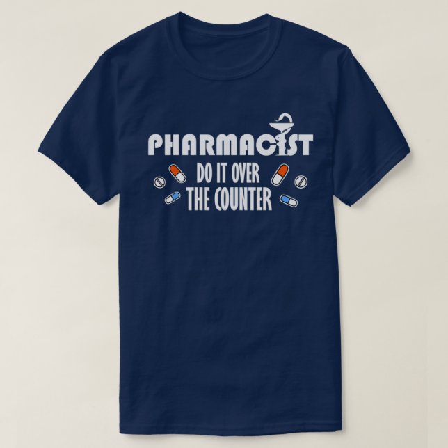 Camiseta Farmacéuticos divertidos que entregan el producto  (Diseño del anverso)