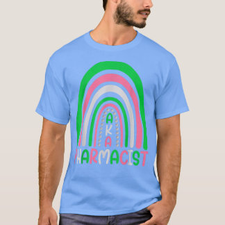 Camiseta Farmacéuticos lindos arco iris, alias farmacéutico