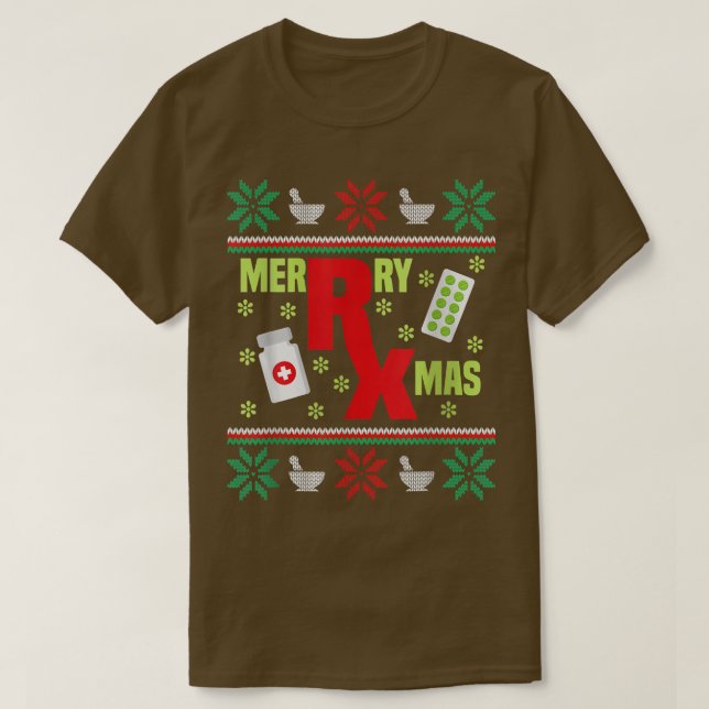 Camiseta Farmacia de Feliz Navidad Farmacia Farmacia Farmac (Diseño del anverso)