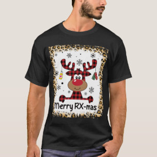 Camiseta Farmacia de Navidades de RX-Mas renos de mora blan