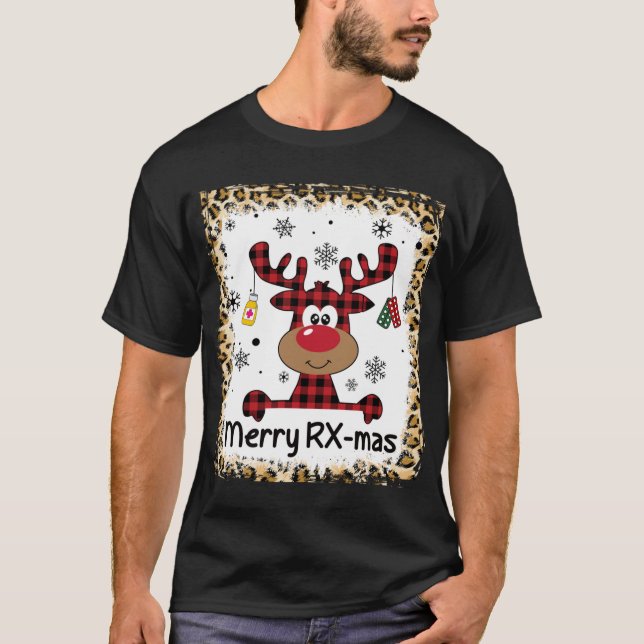 Camiseta Farmacia de Navidades de RX-Mas renos de mora blan (Anverso)