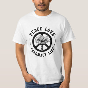 Camiseta Farmacia de Paz Amor Farmacia de la Vida Farmacéut