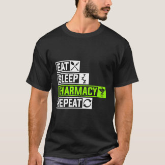 Camiseta Farmacia Del Sueño Del Alimento Repetir La Profesi