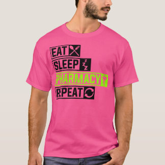 Camiseta Farmacia Del Sueño Del Alimento Repetir La Profesi