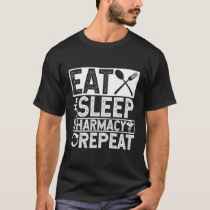 Camiseta Farmacia Del Sueño Del Alimento Repetir La Profesi