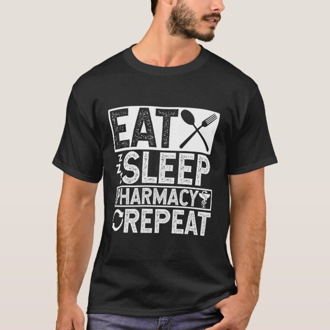 Camiseta Farmacia Del Sueño Del Alimento Repetir La Profesi (Anverso)
