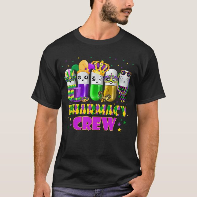 Camiseta Farmacia Escuadrón Cápsula Farmacia Mardi Gras NOL (Anverso)