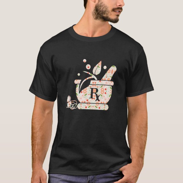 Camiseta Farmacia Pestle Y Mortar Farmacéutico Técnico (Anverso)
