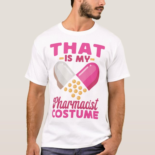 Camiseta Farmacia que es mi disfraz farmacológico Halloween (Anverso)