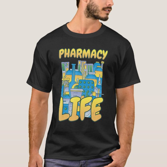 Camiseta Farmacia Vida Farmacéutica Farmacia Tecnología (Anverso)