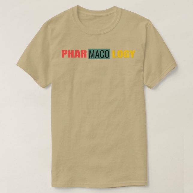Camiseta Farmacología Farmacología Hombres Mujeres 4 (Diseño del anverso)