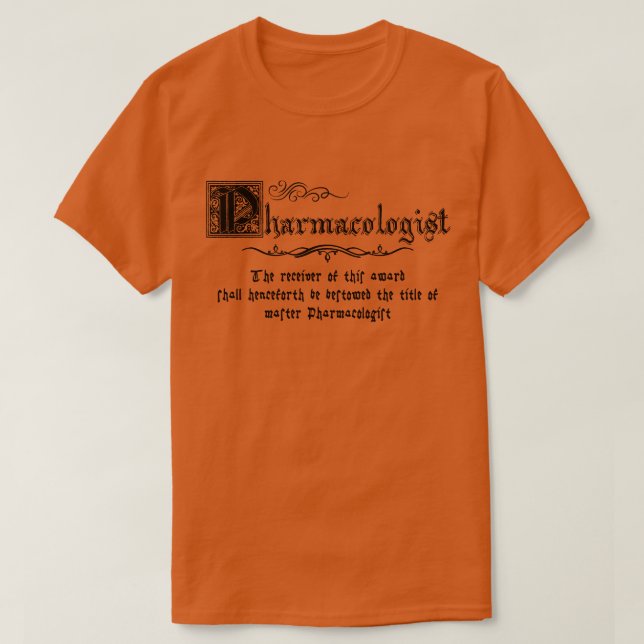 Camiseta Farmacólogo Maestro Medieval (Diseño del anverso)