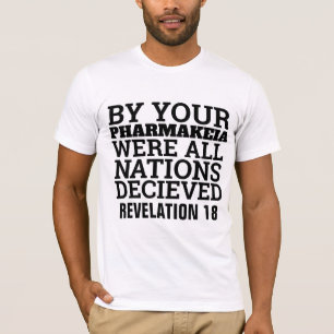 CAMISETA FARMAQUEÍA, VACUNA, MARCA DE LA BESTIA, CAMISAS