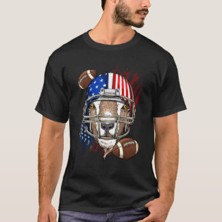 Camiseta Farme patriótico de cabra de jugador de fútbol ame