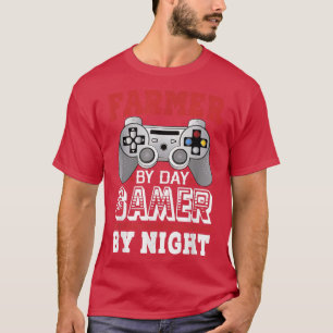 Camiseta Farmer By Day Gamer By Night Love Game