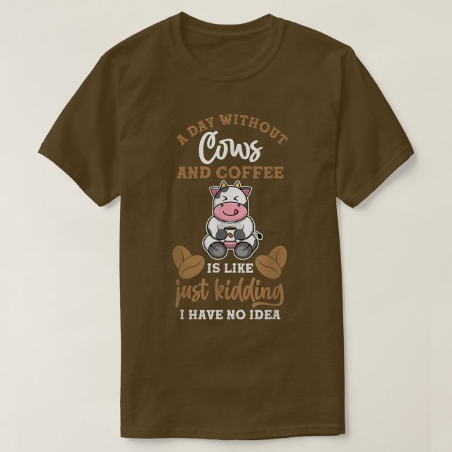 Camiseta Farmer Coffee Cow  (Diseño del anverso)