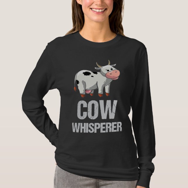 Camiseta Farmer Cow Whisperer Livestock Farm Animal Cows (Anverso)
