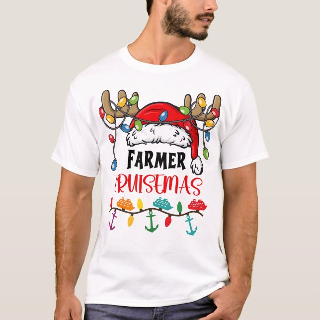 Camiseta Farmer Cruisemas Matching Christmas Pajamas (Anverso)
