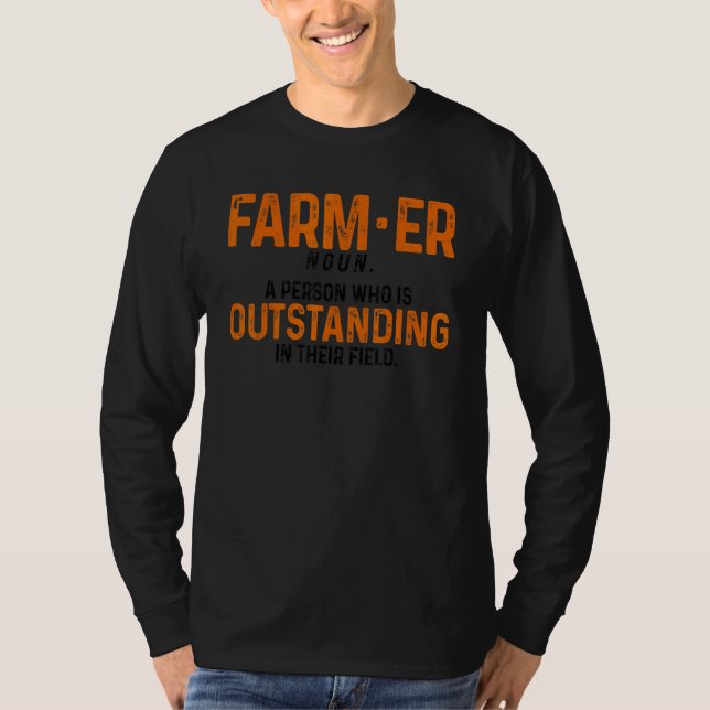 Camiseta Farmer Definition Noun Farmer Agriculture Tractor  (Anverso)
