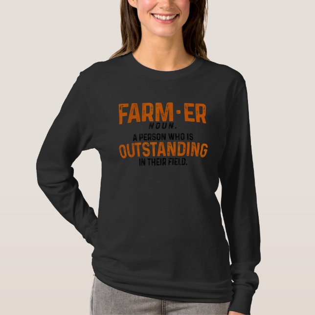 Camiseta Farmer Definition Noun Farmer Agriculture Tractor  (Anverso)