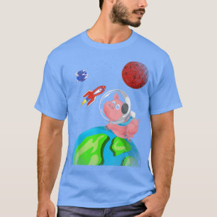 Camiseta Farmer Earth Space Farm Animal Rocket Astronaut Pi