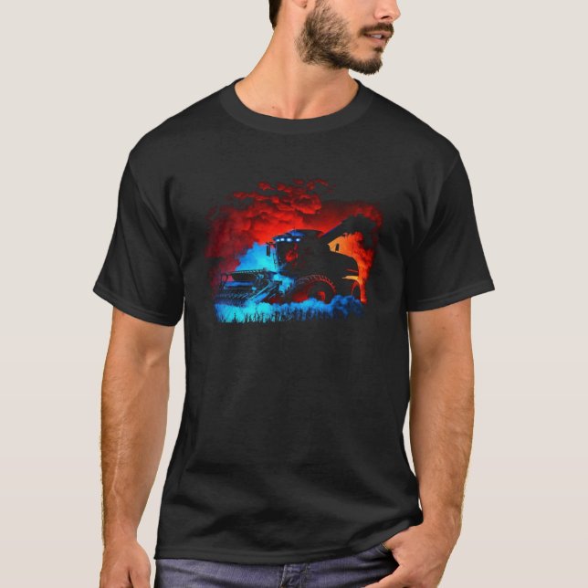 Camiseta Farmer Farmer Flames Agriculture Fieldwork Grain (Anverso)