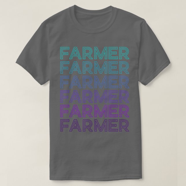 Camiseta Farmer Farming Farm Retro  (Diseño del anverso)