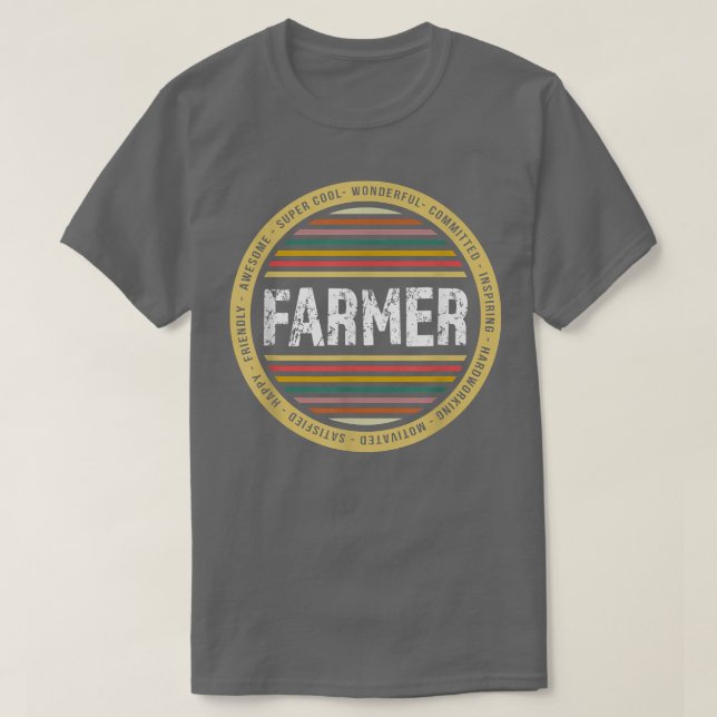 Camiseta Farmer  Funny Profession Birthday  (Diseño del anverso)