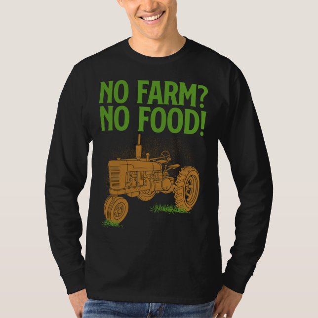 Camiseta Farmer Gif  No Farm No Food (Anverso)