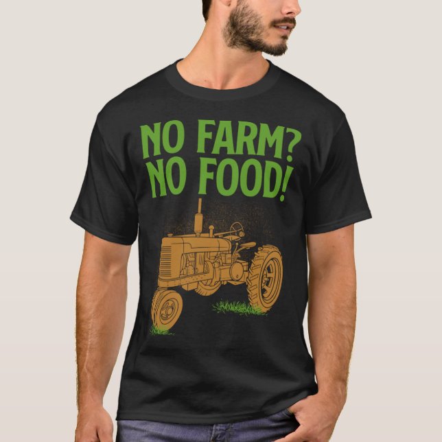 Camiseta Farmer Gif  No Farm No Food (Anverso)
