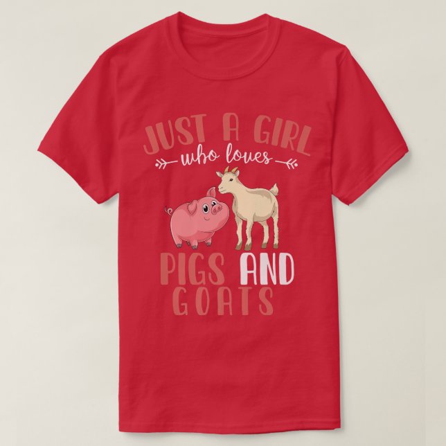 Camiseta Farmer Goat Farm Animal Girls Animal Lover Women P (Diseño del anverso)