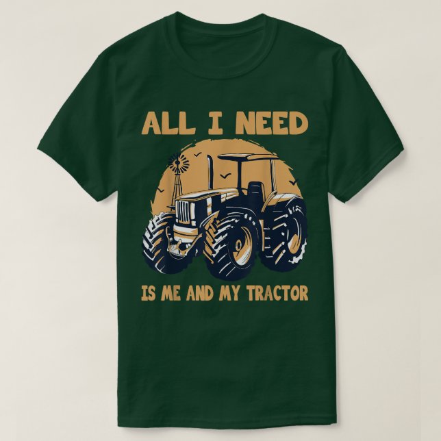 Camiseta Farmer me and my tractor farm equipment & farmer i (Diseño del anverso)