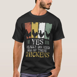 Camiseta Farmer Tee Sí Necesito Todos Estos Pollos