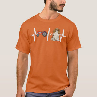 Camiseta Farmer Tractor Cavalier King Charles Spaniel Heart