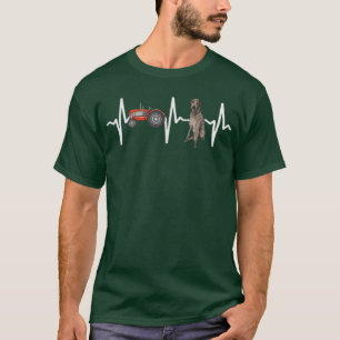 Camiseta Farmer Tractor Scottish Deerhound Heartbeat Dog Lo
