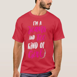 Camiseta Farmer Wife Girlfriend I'm A Jeans And Tee Kind Of