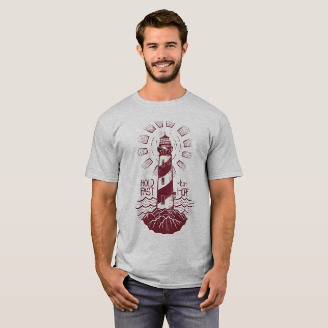 Camiseta Faro Aférrate a la Esperanza Positiva (Anverso completo)