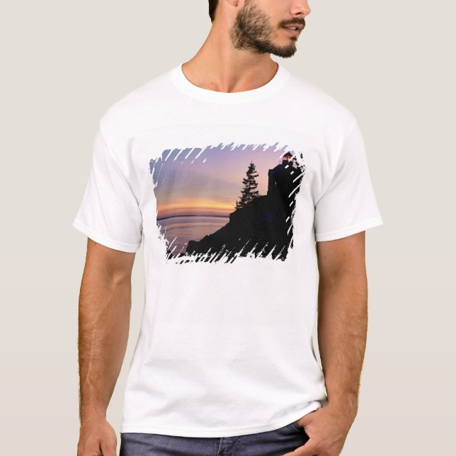 Camiseta Faro Bass Harbour en la isla del desierto del Mont (Anverso)