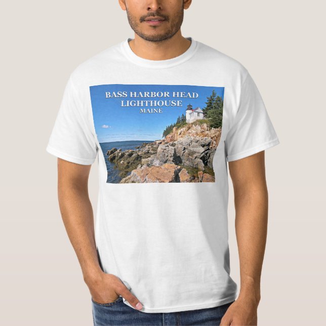 Camiseta Faro Bass Harbour Head, Maine T-Shirt (Anverso)
