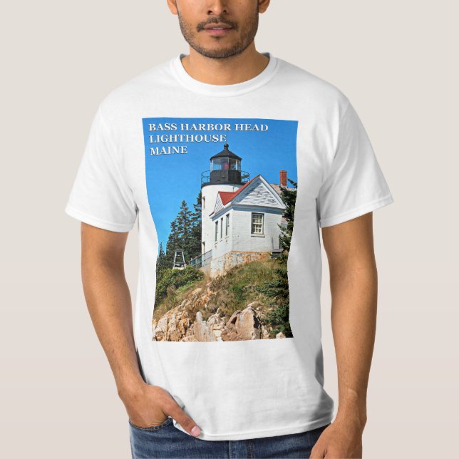 Camiseta Faro Bass Harbour Head, Maine T-Shirt (Anverso)