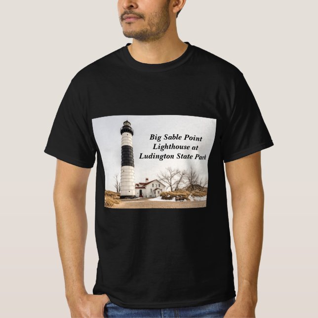 Camiseta Faro Big Sable Point en Ludington (Anverso)