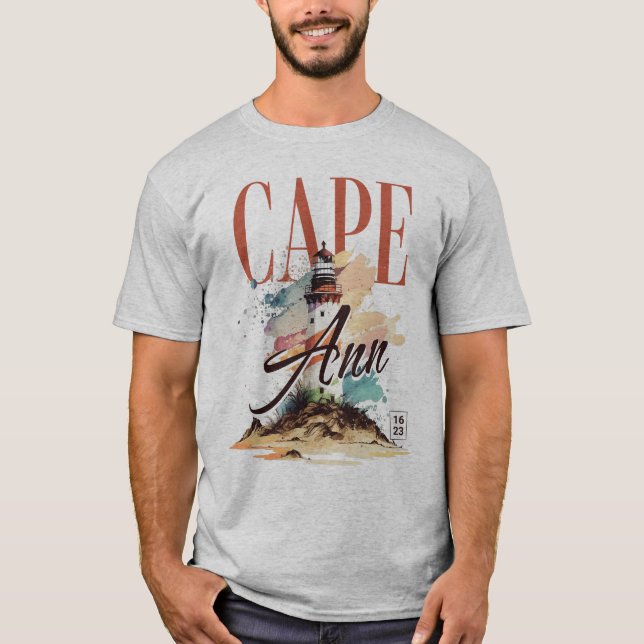 Camiseta Faro Cape Ann Massachusetts Nueva Inglaterra (Anverso)