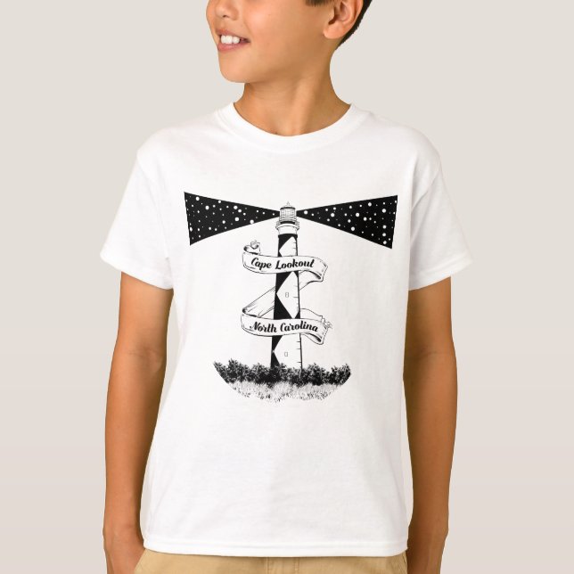 Camiseta Faro Cape Lookout Carolina del Norte (Anverso)