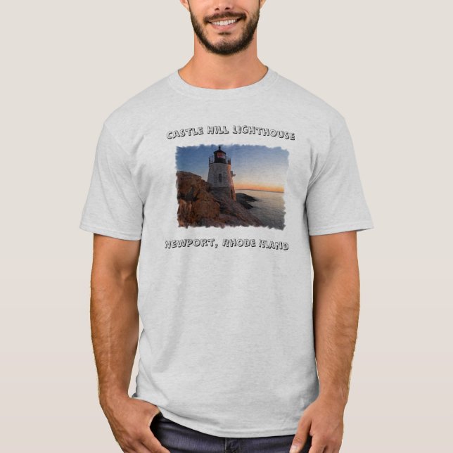 Camiseta Faro Castle Hill, Newport RI Mens Tee Shirt (Anverso)